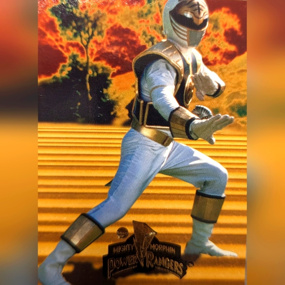 White Power Ranger🦸🏻 Mighty Morphin Power Rangers Trading Card 🔥 MMPR